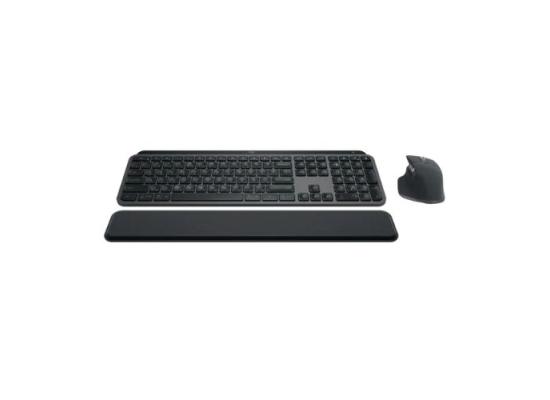 Logitech MX Keys S Combo - Performance Wireless Keyboard and Mouse with Palm Rest, Customizable Illumination, Bluetooth, USB C, Mac - Graphite